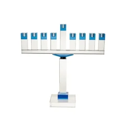 16378-B 19" Crystal menorah Blue - cozylivehome.com | we sell a wide range of comfortable household items^ Shop All