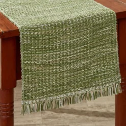 BASKETWEAVE TABLE RUNNER 13" X 54" EVERGREEN - cozylivehome.com | we sell a wide range of comfortable household items^ Shop All
