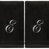 Cheap Black Monogrammed Towel - White Embroidered - Initial E - cozylivehome.com | we sell a wide range of comfortable household items Giftware