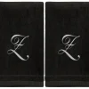Fashion Black Monogrammed Towel - White Embroidered - Initial Z - cozylivehome.com | we sell a wide range of comfortable household items Giftware