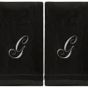 Cheap Black Monogrammed Towel - White Embroidered - Initial G - cozylivehome.com | we sell a wide range of comfortable household items Giftware