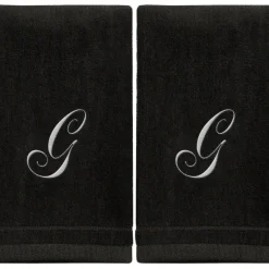 Cheap Black Monogrammed Towel - White Embroidered - Initial G - cozylivehome.com | we sell a wide range of comfortable household items Giftware
