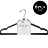Shop 23270-BLACK 6PK FLAT WIRE NON SLIP HANGER - cozylivehome.com | we sell a wide range of comfortable household items Housewares