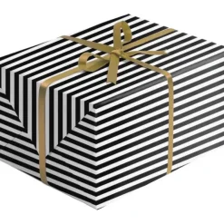 Flash Sale Black White Stripe Gift Wrap - Roll - cozylivehome.com | we sell a wide range of comfortable household items Giftware
