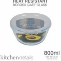 Bowl with Lid 800ml Shape High Borosilicate glass food container with pp lid (FDA) - 800 ML - cozylivehome.com | we sell a wide range of comfortable household items^ Shop All