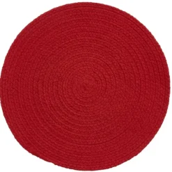 BRAIDED ROUND PLACEMAT ESSEX RED 15" - cozylivehome.com | we sell a wide range of comfortable household items^ Shop All