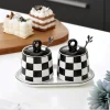 Hot Bromei Checkered Coffee + Sugar Set - cozylivehome.com | we sell a wide range of comfortable household items Giftware
