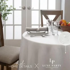 Capri 70" Round Waterproof Tablecloth - White - cozylivehome.com | we sell a wide range of comfortable household items^ Shop All