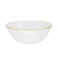 Best Sale CB2560 Clear Salad Bowl with Gold Rim - 8.5"D - cozylivehome.com | we sell a wide range of comfortable household items Giftware