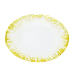 CC306W Milky Glass Chargers with Flashy Gold Design-13"D - cozylivehome.com | we sell a wide range of comfortable household items^ Shop All