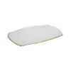 Outlet CD3686 Crushed Glass Oblong Tray with Gold Rim - 10.5"L x 6.25"W - cozylivehome.com | we sell a wide range of comfortable household items Giftware