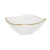 Sale CDB2521 Crushed Glass Square Dessert Bowl with Gold Rim - 4.75"L x 4.75"W - cozylivehome.com | we sell a wide range of comfortable household items Giftware