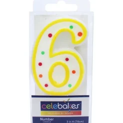 Celebakes Candle-Polka Dot, #6 - cozylivehome.com | we sell a wide range of comfortable household items^ Shop All