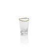 Best CH-5721 Aperitivo Triangular Shot Glass - Clear with Gold Rim - cozylivehome.com | we sell a wide range of comfortable household items Giftware