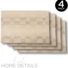 Checkerboard Linen PVC Placemat 12x18inch - Linen - cozylivehome.com | we sell a wide range of comfortable household items^ Shop All