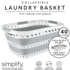 Fashion Collapsible/Folding Laundry Basket W. 3 Handles - Oval Shaped 40L - cozylivehome.com | we sell a wide range of comfortable household items Housewares