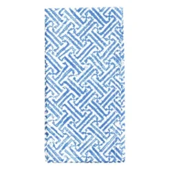 COTTON NAPKIN FRETWORK BLUE/WHITE SET OF 4 - cozylivehome.com | we sell a wide range of comfortable household items^ Shop All
