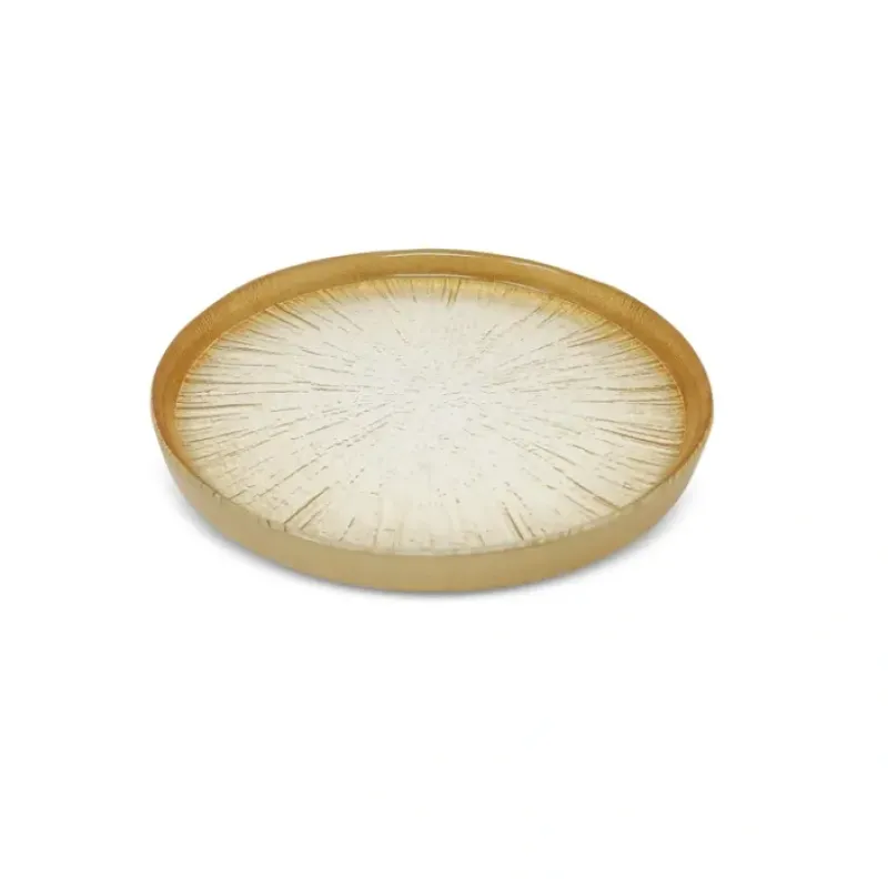 Discount CP4452 Crystal Glass Plates with Gold Border - cozylivehome.com | we sell a wide range of comfortable household items Giftware