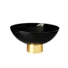 Outlet CRB813B Black Glass Bowl on Gold Base - 11.5"D x 6"H - cozylivehome.com | we sell a wide range of comfortable household items Giftware
