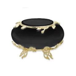 Online CRB2062B Black Glass Bowl with Gold Detail - 10"D x 6"H - cozylivehome.com | we sell a wide range of comfortable household items Giftware