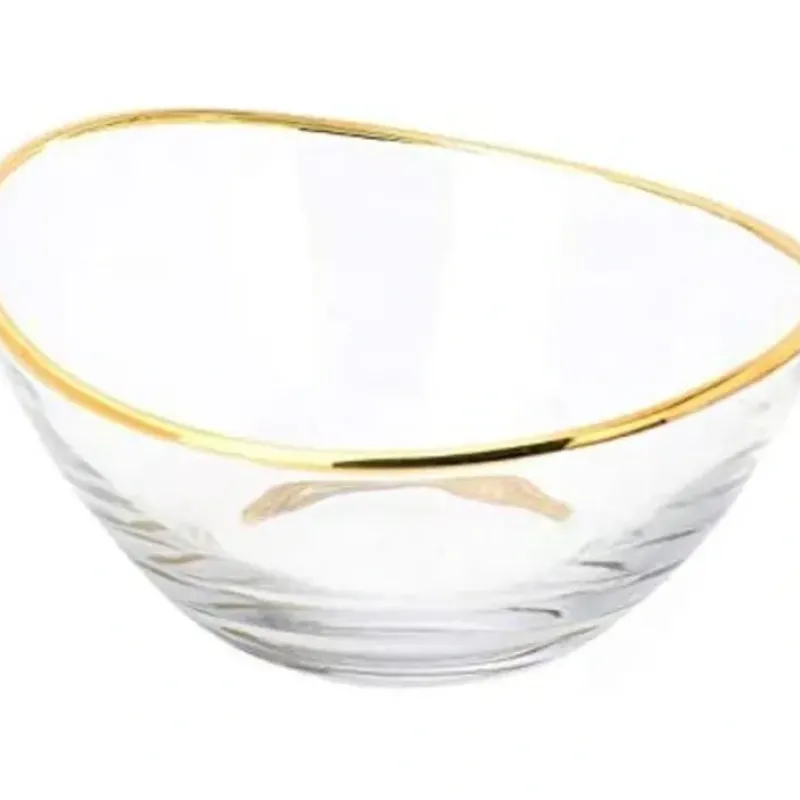 Online CRG13B Glass Serving Bowl with 14K Gold Rim - cozylivehome.com | we sell a wide range of comfortable household items Giftware