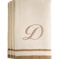 Fashion D - Cotton velour monogram towel - Ivory - cozylivehome.com | we sell a wide range of comfortable household items Giftware