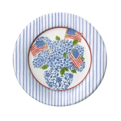 DESSERT PAPER PLATE FLAG & HYDRANGEAS 8IN - cozylivehome.com | we sell a wide range of comfortable household items^ Shop All