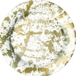 DINNER PAPER PLATE SPLATTERWARE GOLD 8CT - cozylivehome.com | we sell a wide range of comfortable household items^ Shop All
