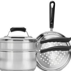 DOUBLE BOILER W/STEAMER 4PC SET - cozylivehome.com | we sell a wide range of comfortable household items^ Shop All