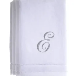 Online E - Cotton velour monogram towel - White - cozylivehome.com | we sell a wide range of comfortable household items Giftware