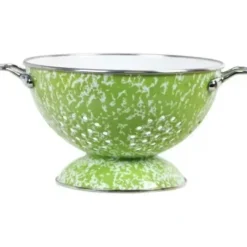 ENAMELED CALYPSO COLANDER 3 QT LIME MARBLE - cozylivehome.com | we sell a wide range of comfortable household items^ Shop All