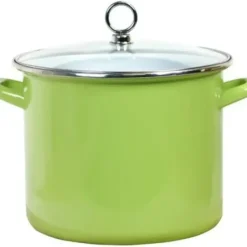ENAMELED STEEL STOCK POT W/LID 8 QT LIME - cozylivehome.com | we sell a wide range of comfortable household items^ Shop All