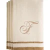 Best F - Cotton velour monogram towel - Ivory - cozylivehome.com | we sell a wide range of comfortable household items Giftware