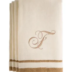 Best F - Cotton velour monogram towel - Ivory - cozylivehome.com | we sell a wide range of comfortable household items Giftware