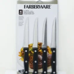 Hot Farberware 4-piece Stamped Triple Rivet Steak Knives Traditions Handle - cozylivehome.com | we sell a wide range of comfortable household items Housewares