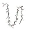 Faux Boxwood Garland w/ Red Berries, Frost Finish 76" - cozylivehome.com | we sell a wide range of comfortable household items^ Shop All