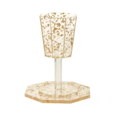 5000-FG Elijah Cup and tray Lucite Flakes Gold - cozylivehome.com | we sell a wide range of comfortable household items^ Shop All