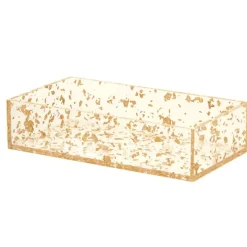 1620-FG Napkin Holder Lucite Flakes Gold - cozylivehome.com | we sell a wide range of comfortable household items^ Shop All