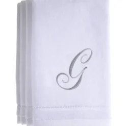 Store G - Cotton velour monogram towel - White - cozylivehome.com | we sell a wide range of comfortable household items Giftware