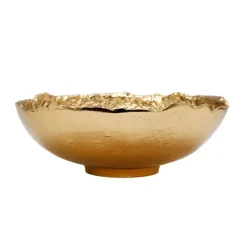 Fashion GB2547 Gold Bark Raw Edged Bowl - 11.5"D x 7.25"H - cozylivehome.com | we sell a wide range of comfortable household items Giftware
