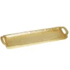 Store GD2543 Textured Gold Oblong Tray with Handles - 14"L x 4.25"W - cozylivehome.com | we sell a wide range of comfortable household items Giftware