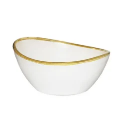 Online GDB3276W White Dessert Bowl with Gold Rim - cozylivehome.com | we sell a wide range of comfortable household items Giftware