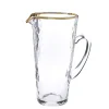 Best GJG1055 Pebble Glass Pitcher with Gold Rim with Handle - cozylivehome.com | we sell a wide range of comfortable household items Giftware