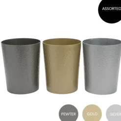 New HAMMERED" ROUND WASTE BIN- ASST 10L - cozylivehome.com | we sell a wide range of comfortable household items Housewares