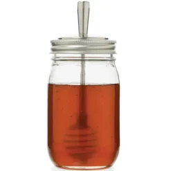 HONEY DIPPER LID W/JAR REG MOUTH SS - cozylivehome.com | we sell a wide range of comfortable household items^ Shop All