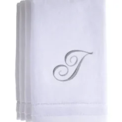 Fashion I- Cotton velour monogram towel - White - cozylivehome.com | we sell a wide range of comfortable household items Giftware