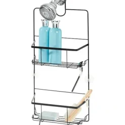 IDesign Everett Matte Black Push-Lock Suction Shower Caddy - cozylivehome.com | we sell a wide range of comfortable household items^ Shop All