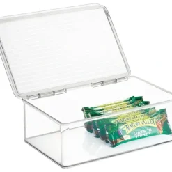 IDESIGN Hinged-Lid Stackable Box Clear - cozylivehome.com | we sell a wide range of comfortable household items^ Shop All