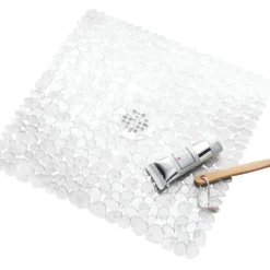 iDesign Pebblz Clear Square Shower Mat - cozylivehome.com | we sell a wide range of comfortable household items^ Shop All