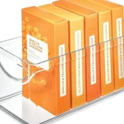 iDesign Recycled Plastic Cabinet and Pantry Storage Bin with Integrated Handles – 10” x 4.25” x 5”, Clear Bin - cozylivehome.com | we sell a wide range of comfortable household items^ Shop All